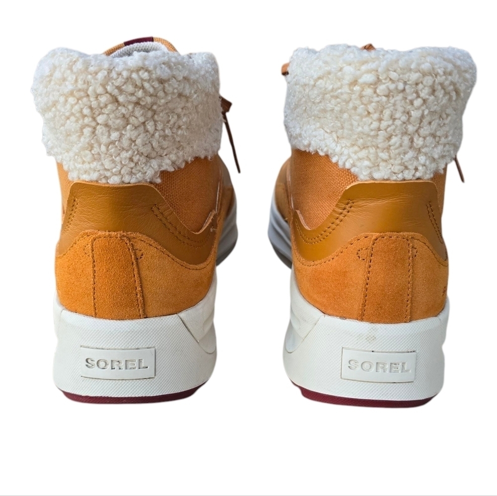 🌻Sorel X Calia Ona 503 Mid Cozy Sneaker Boot, CanynGld/Bleached Ceramic Size 11 - Picture 7 of 14